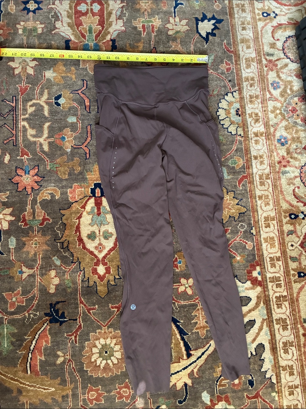 lululemon athletica Brown High-Waist Leggings with Reflective Dots